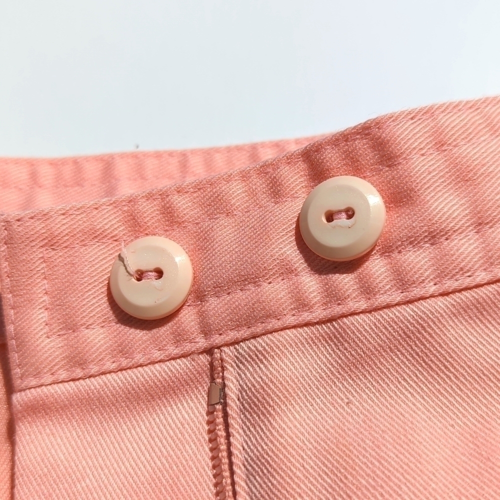 Lily's of Beverly Hills 90's Vintage Pleated High Waist Wide Leg Shorts Pink 12 - Picture 6 of 13